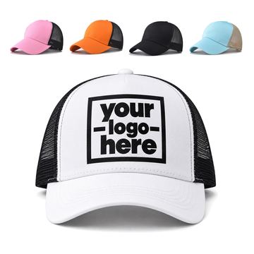 Mesh-Back Trucker Cap With A Top Button