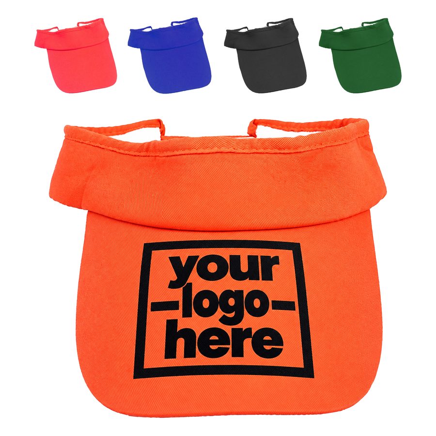 Cotton Sun Visor With A Wide Brim