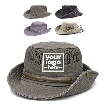 Cotton Boonie Hat With Mesh Panels