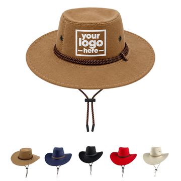 Suede Cowboy Hat With Ventilation Eyelets
