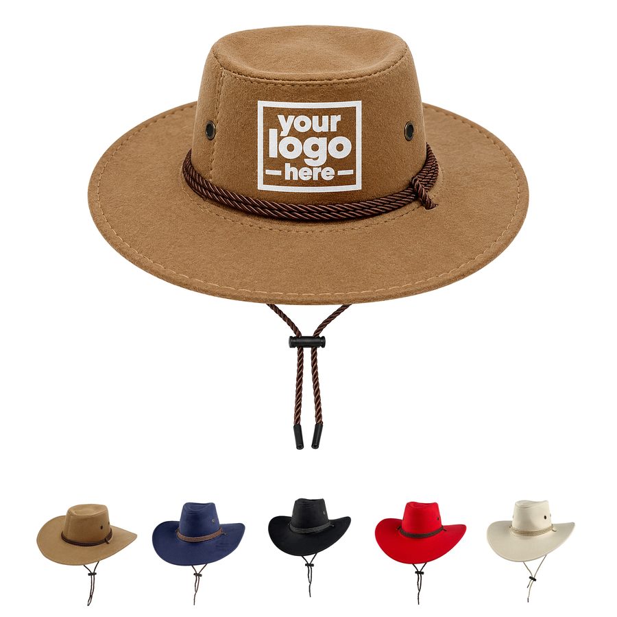 Suede Cowboy Hat With Ventilation Eyelets