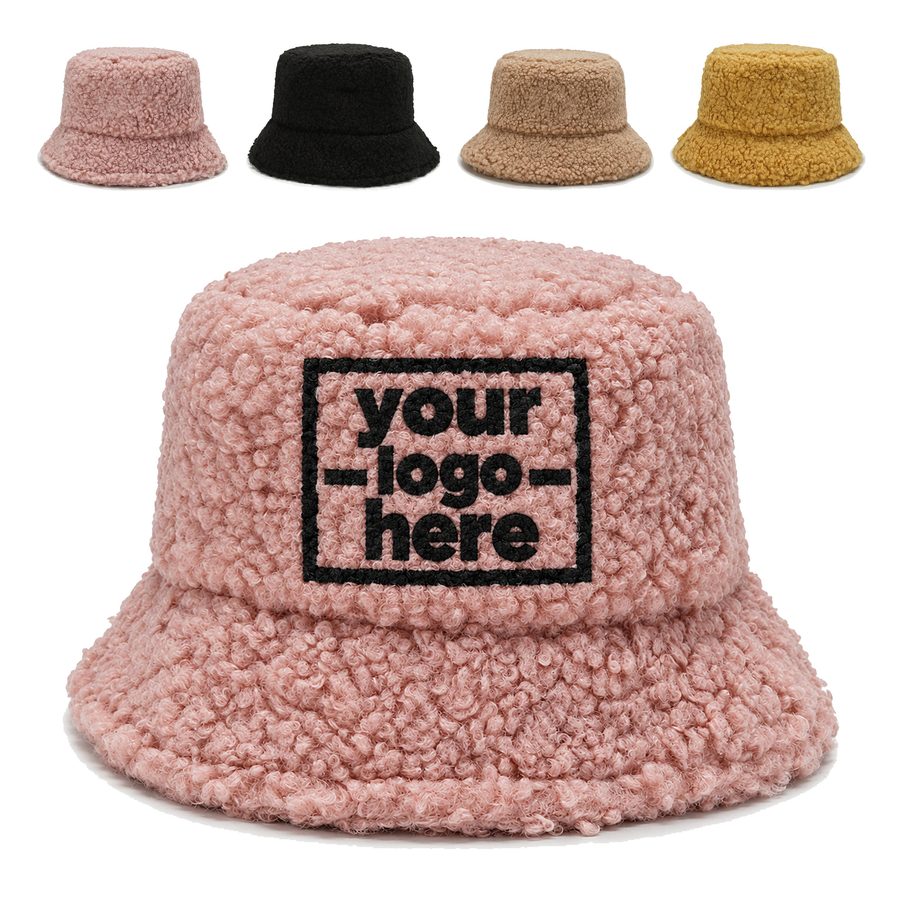 Curly-Textured Wool Bucket Hat
