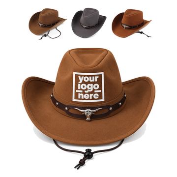 Felt Cowboy Hat With An Adjustable Chin Cord