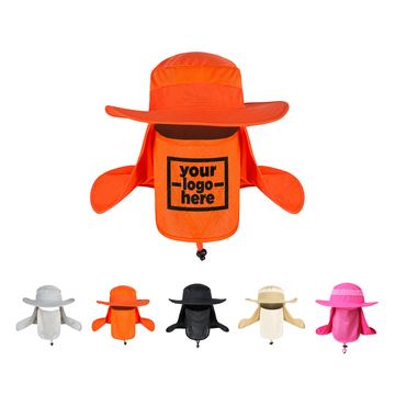 Sun Hat With Removable Face Flap And Neck Coverage