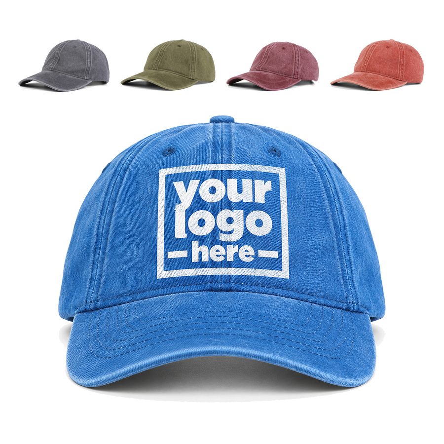 Baseball Cap With A Paneled Cotton Crown And Washed Finish