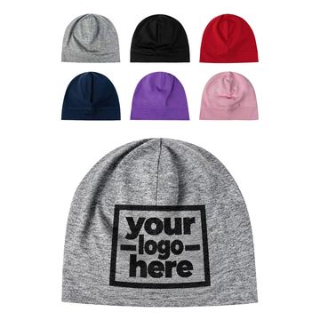Seamed-Crown Beanie With Broad Lower Band