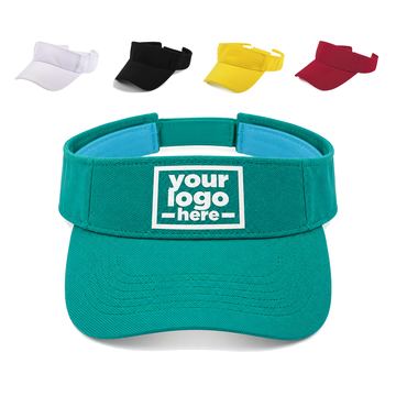 Cotton Visor With An Adjustable Rear Strap
