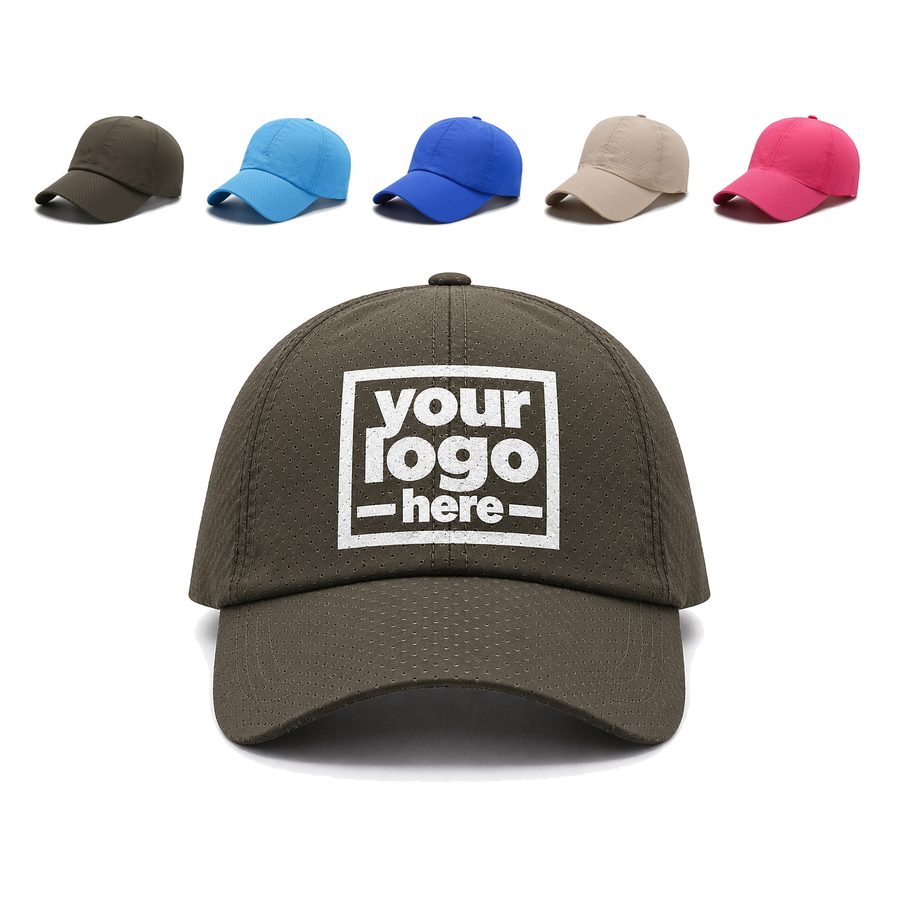 Nylon Baseball Cap With A Perforated Crown