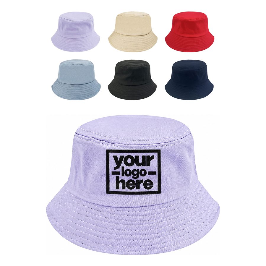 Flat-Crowned Bucket Hat With An All-Around Brim