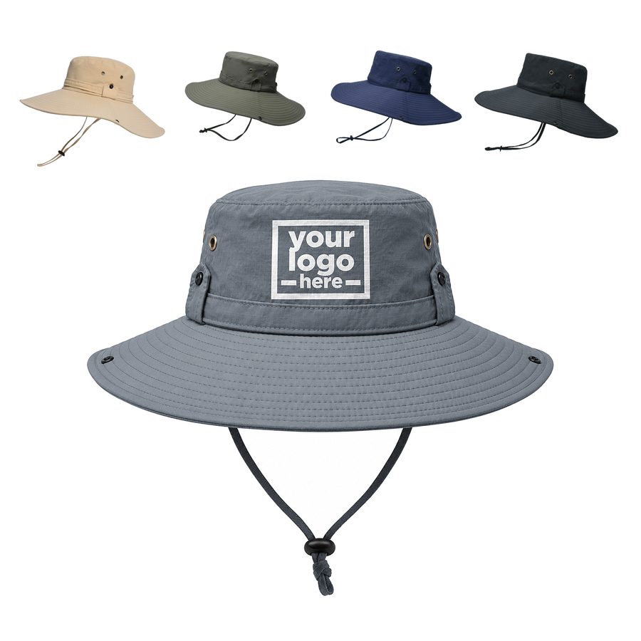 Polyester Sun Hat With Side Snaps
