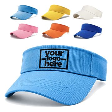 Wide-Headband Cotton Sun Visor