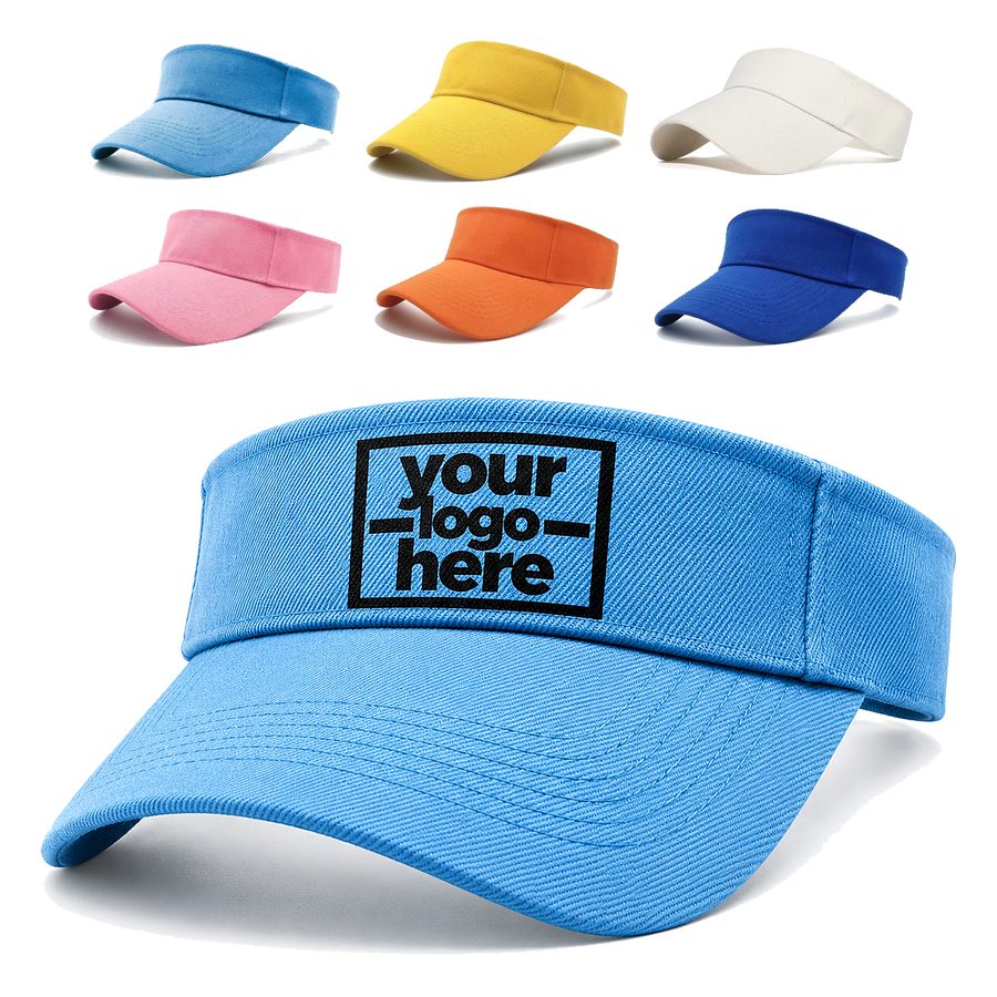 Wide-Headband Cotton Sun Visor