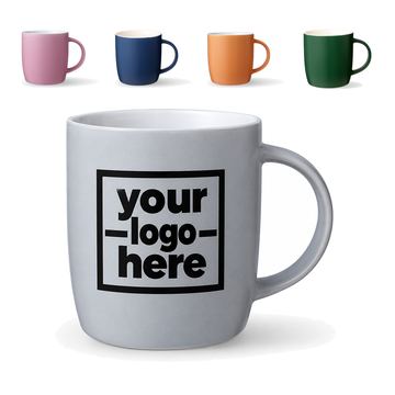 Matte Ceramic Mug With A Large Curved Handle