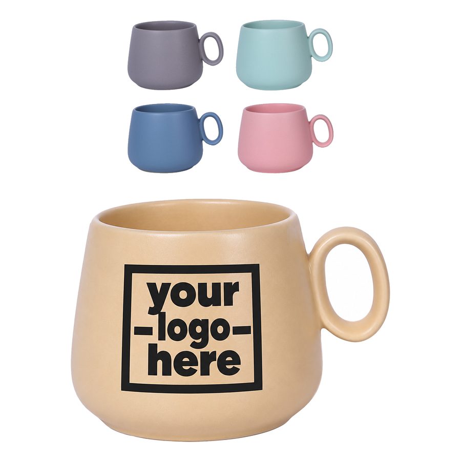 Matte Ceramic Mug With A Rounded Body