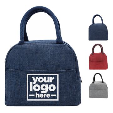Lunch Bag With An Arched Zipper Opening