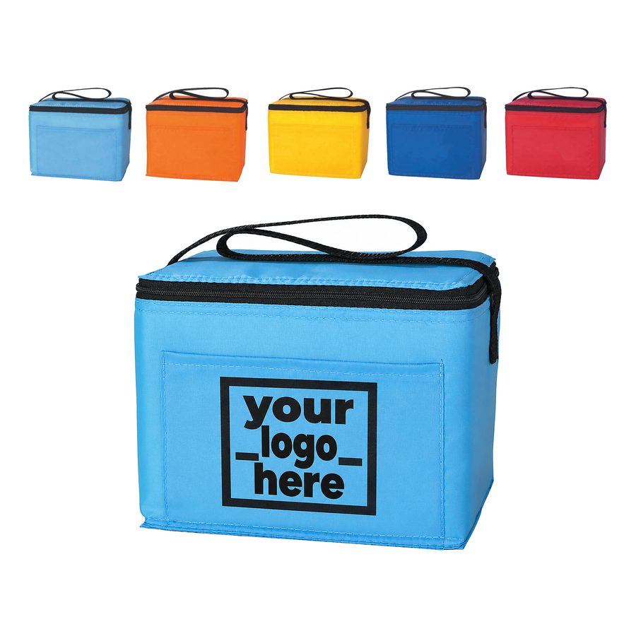 Box-Shaped Polyester Cooler Bag With Front Slip Pocket