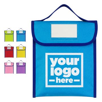 Rounded-Flap Lunch Bag With Contrast Binding