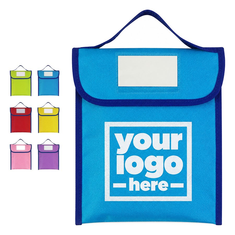 Rounded-Flap Lunch Bag With Contrast Binding