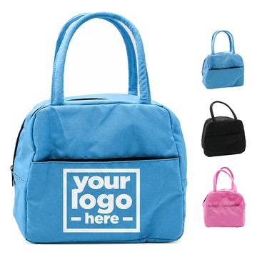Oxford Cloth Lunch Tote With Wide Rear Pocket