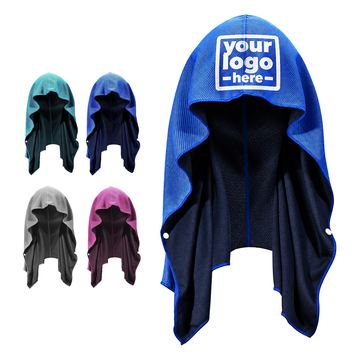 Cooling Towel With A Center-Seamed Hood