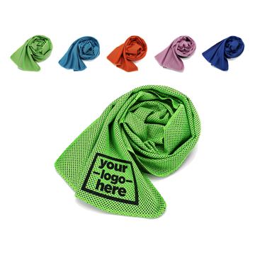 Mesh Cooling Towel With Stitched Edges
