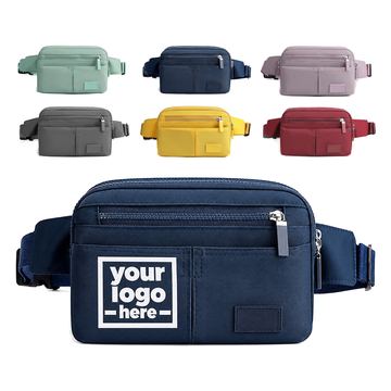 Rectangular Waist Pack With Two Front Slip Pockets