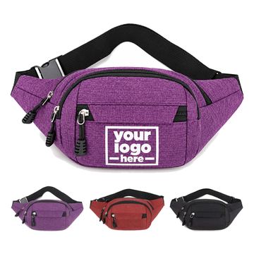 Multi-Compartment Oxford Fabric Waist Pack