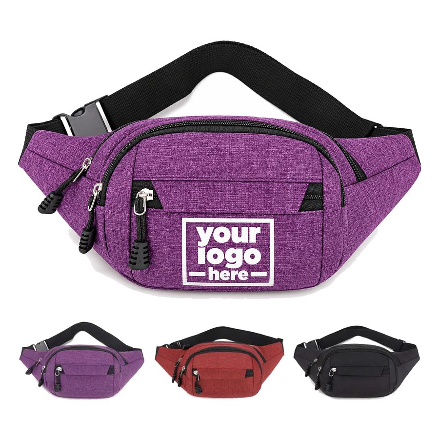 Multi-Compartment Oxford Fabric Waist Pack