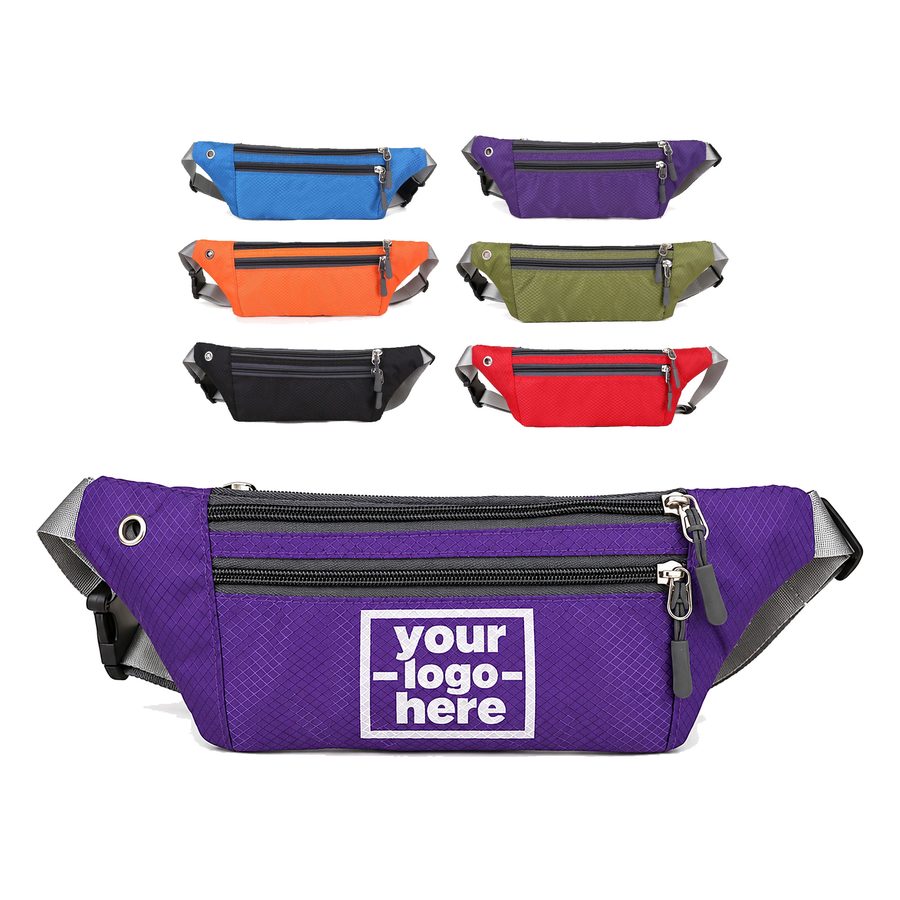 Nylon Waist Pack With A Metal Cable Eyelet