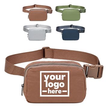 Rounded Nylon Belt Bag With Adjustable Strap
