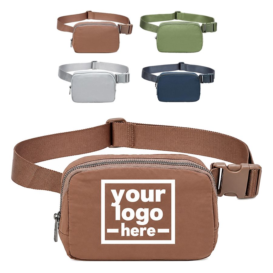 Rounded Nylon Belt Bag With Adjustable Strap