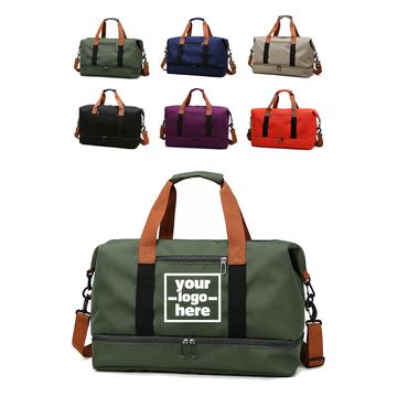 Weekender Bag With A Separate Bottom Compartment
