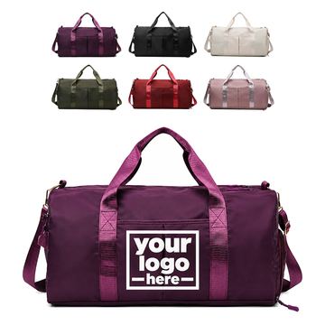 Nylon Duffel Bag With Detachable Shoulder Strap