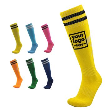 Striped-Cuff Soccer Sock