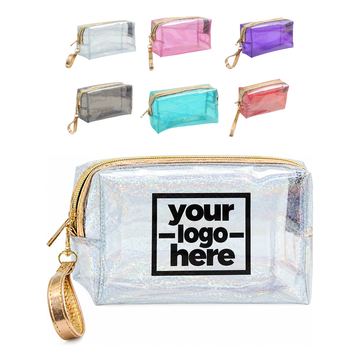 Rectangular Cosmetic Bag With Detachable Wrist Strap