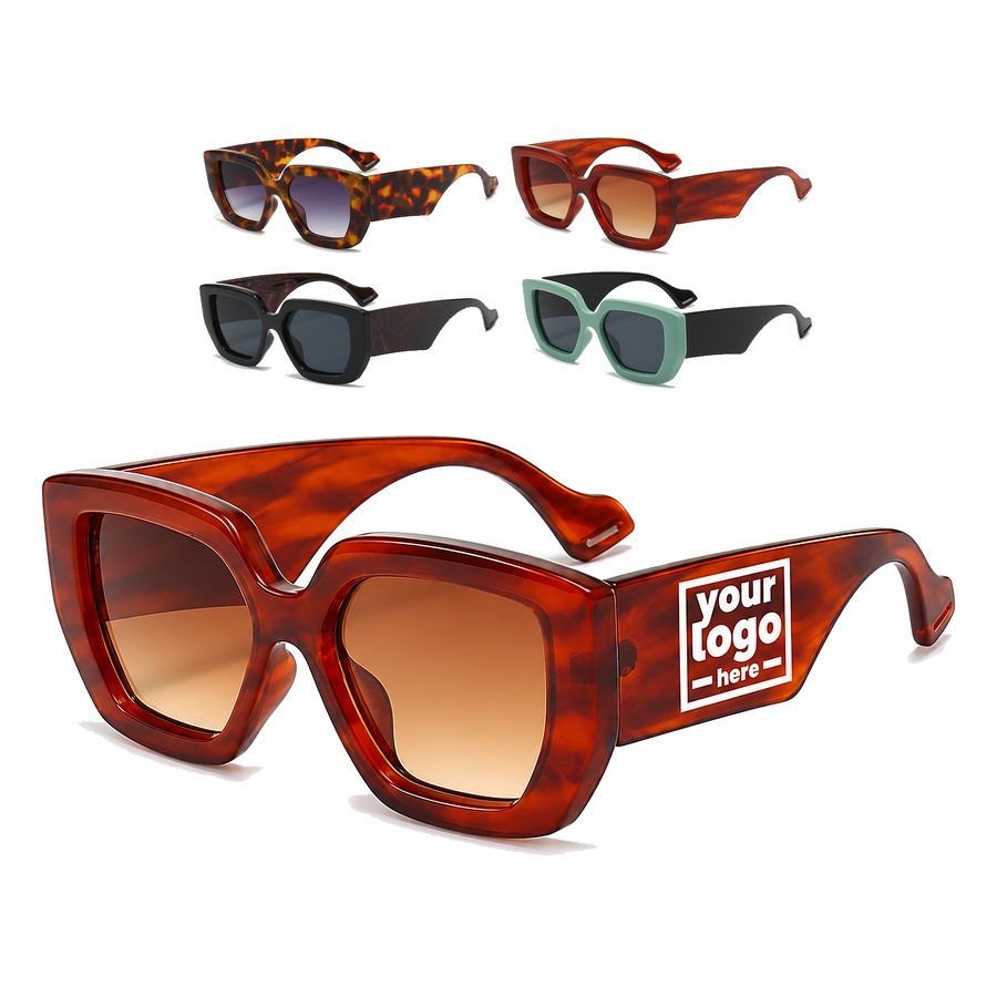Square Sunglasses With Wide Temples