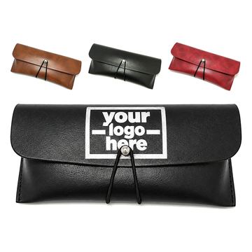 Elastic-Cord Glasses Case With Stitched Edges