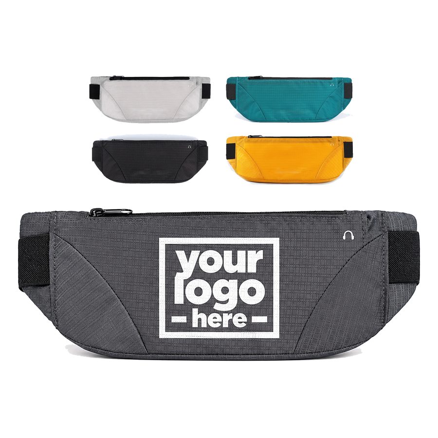 Curved Waist Bag With Earphone Cable Port