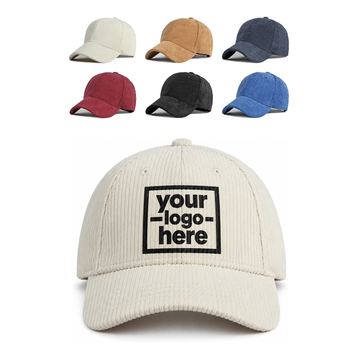 Baseball Cap With A Ribbed Corduroy Crown