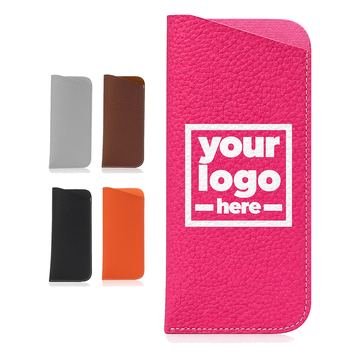 Open-Top Polyurethane Leather Eyeglass Pouch