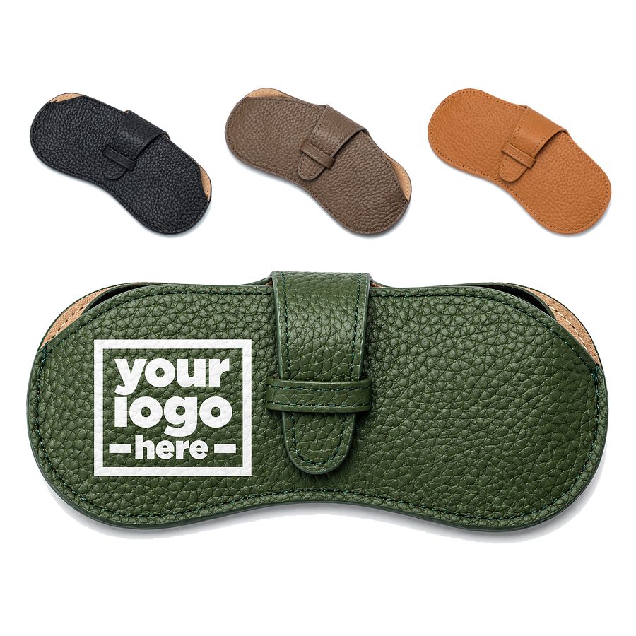 Contoured Glasses Case With Central Tuck Strap