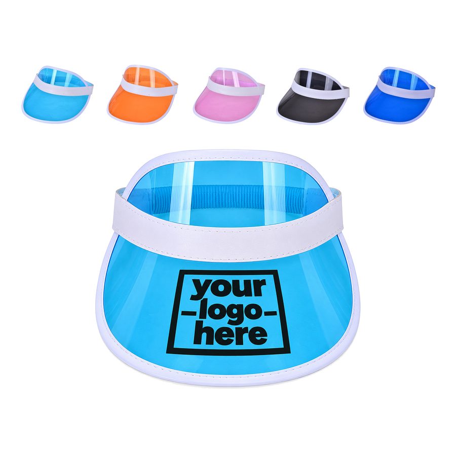 Sun Visor With A Translucent Curved Brim And An Elastic Rear Band