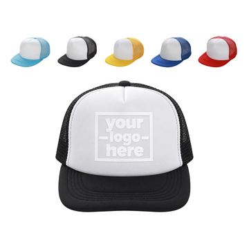 Flat-Bill Trucker Cap With Crown Darts