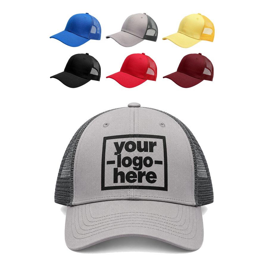 Curved-Bill Baseball Cap With Mesh Sides And Back