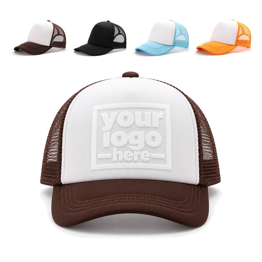 Trucker Cap With A Seamless Front Panel