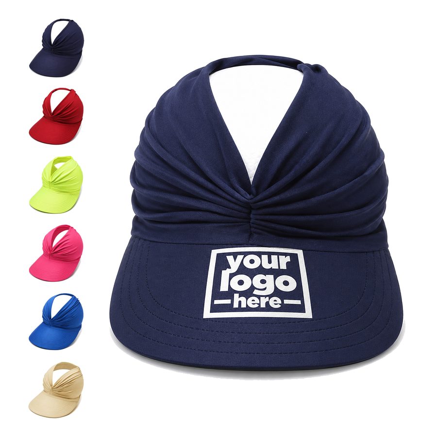 Twisted-Front Nylon Sun Visor