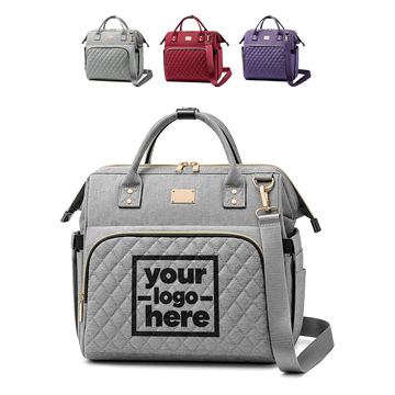 Rivet-Reinforced Lunch Tote With Side Pockets
