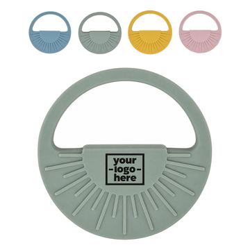 Flat Silicone Teether With Radial Texture