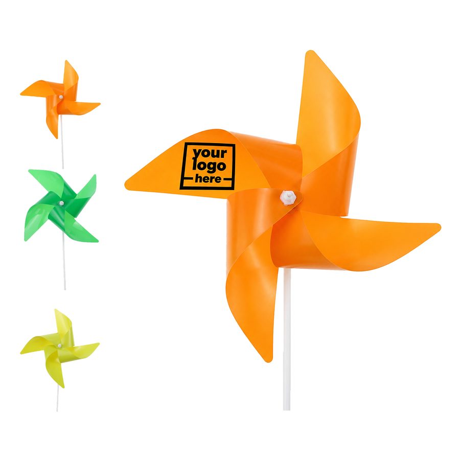 Plastic Pinwheel With Curved Blades