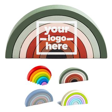 Flat-Bottomed Silicone Rainbow Toy